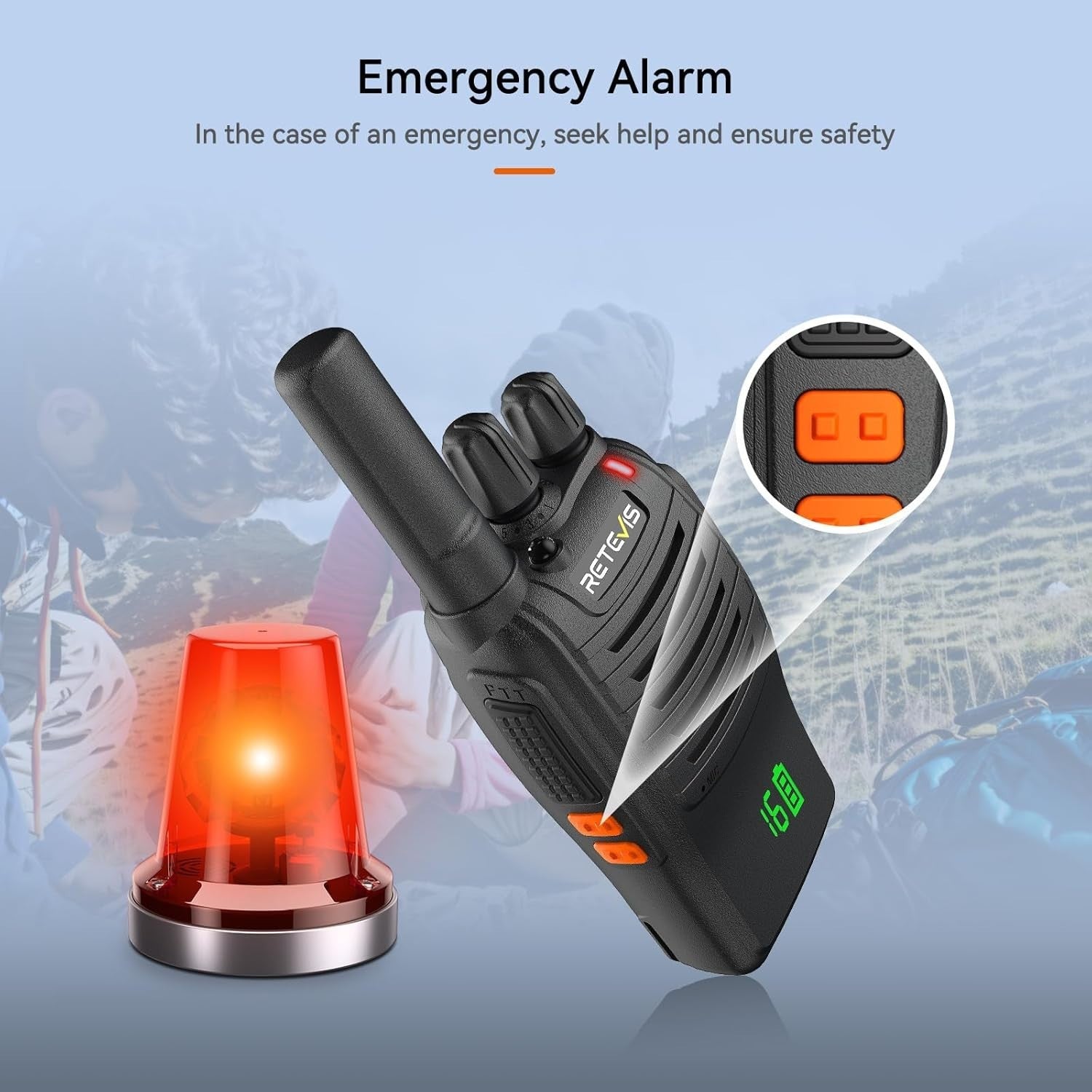 PMR446 Walkie Talkie Hidden Display USB-C VOX 16CH Long Range Radio