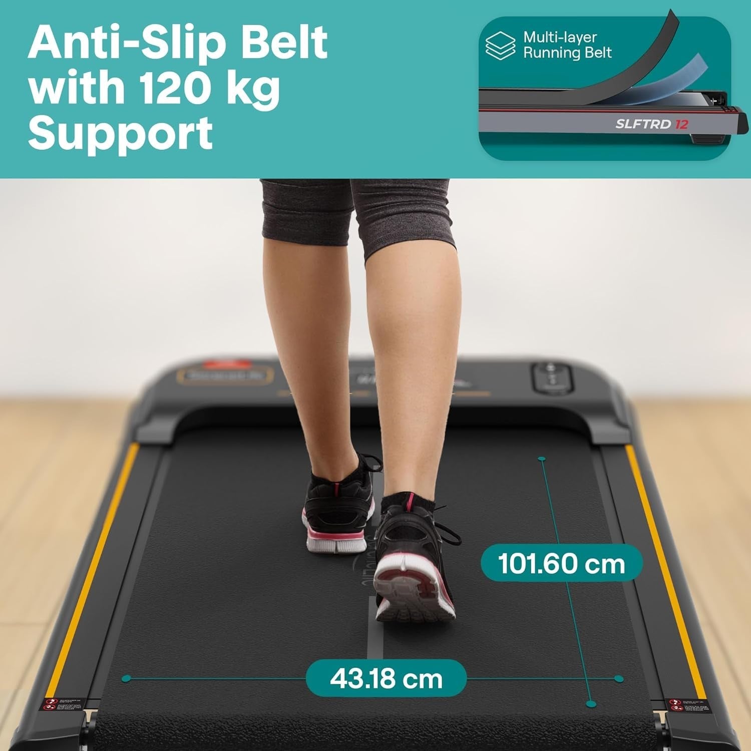 Foldable Compact Under Desk Treadmill – Portable Walking & Jogging Machine