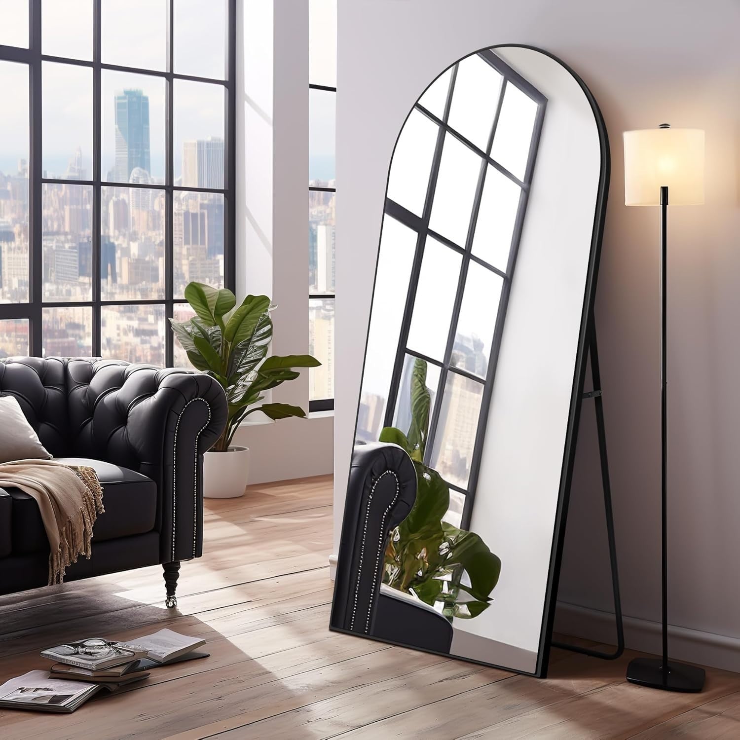 Large Arch Full Length Mirror 65"x22" Wall Leaning Modern Bedroom Decor