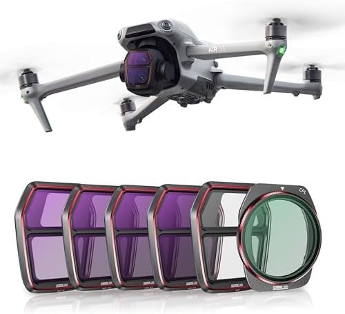 Air 3S 6-Pack ND/UV/CPL Drone Lens Filters Set for Aerial Photography & Video