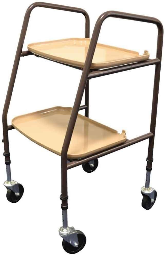 Mobility Trolley Walker with Wheels Height Adjustable Home Storage Cart