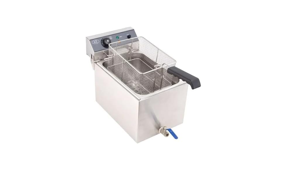 10L Commercial Electric Chip Fryer 3000W Stainless Steel With Drain Tap