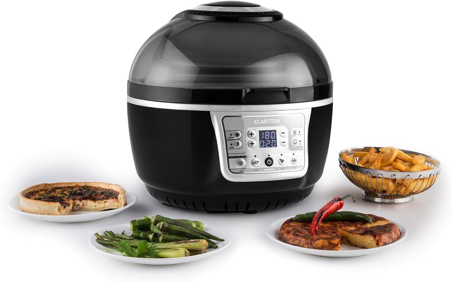 Turbo Hot Air Fryer Oven 9L Oil Free Infrared Heating 1400W Healthy Cook