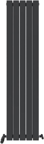 Tall Anthracite Vertical Radiator Slim Double Panel 1600x380mm Bathroom