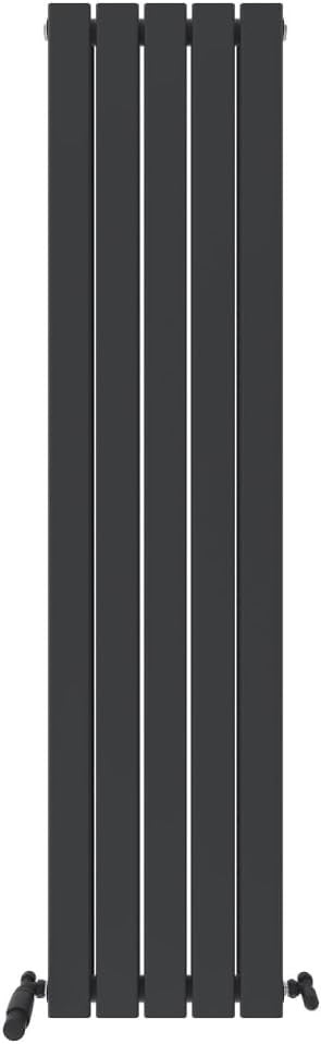 Tall Anthracite Vertical Radiator Slim Double Panel 1600x380mm Bathroom