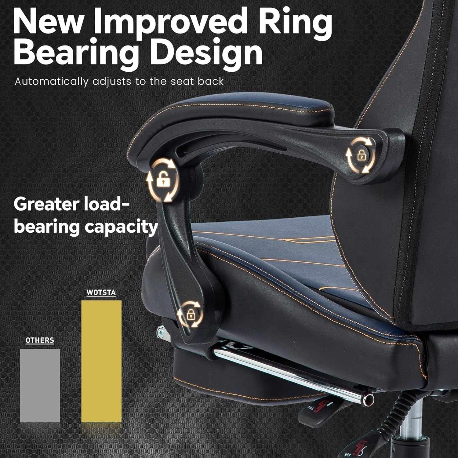 Ergonomic Gaming Chair w/ Footrest, Massage Lumbar, High Back, PU Leather, 330lb