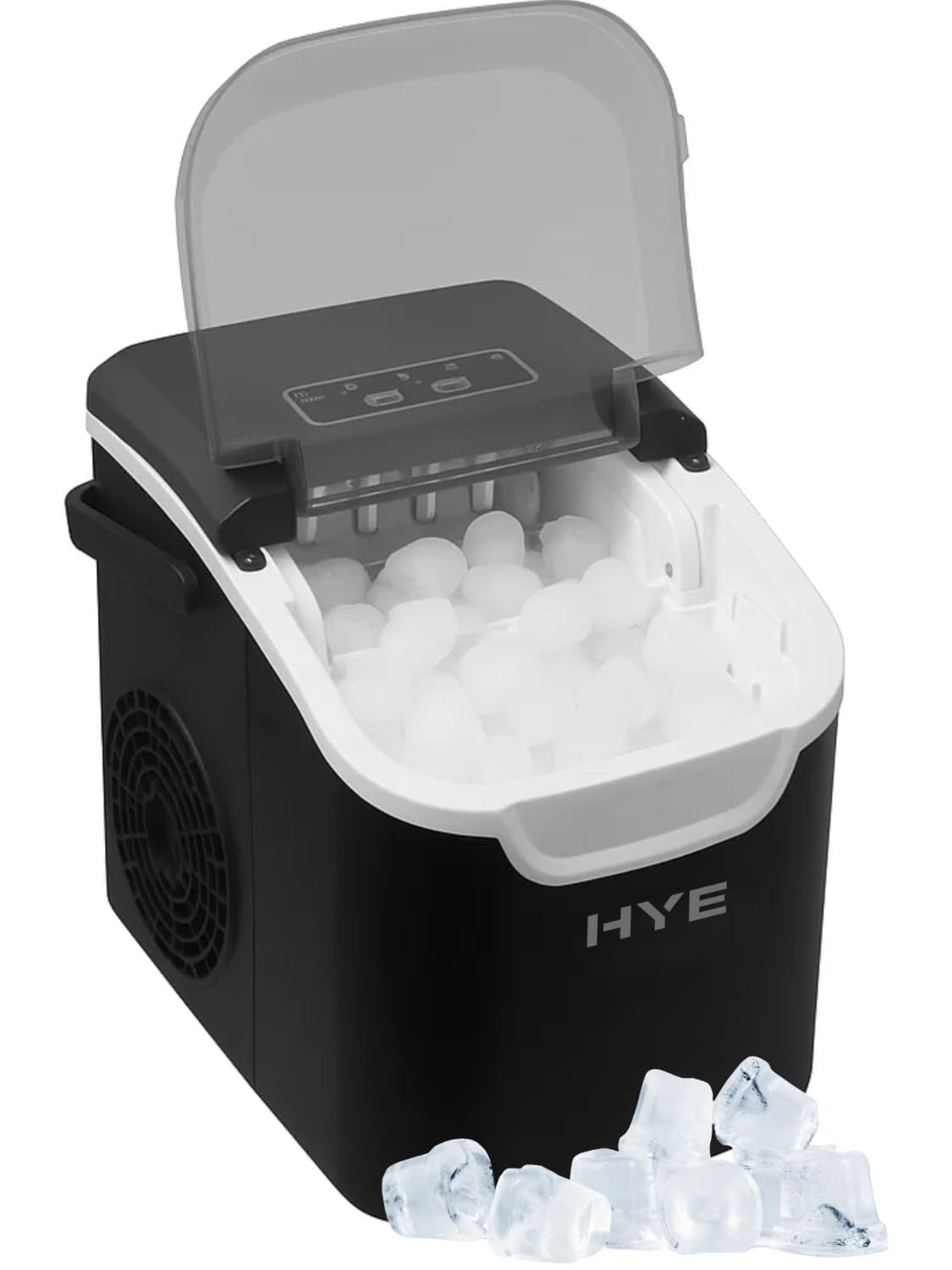 Countertop Ice Cube Maker Bullet Ice Fast 8-13 Min Portable 0.8L Tank