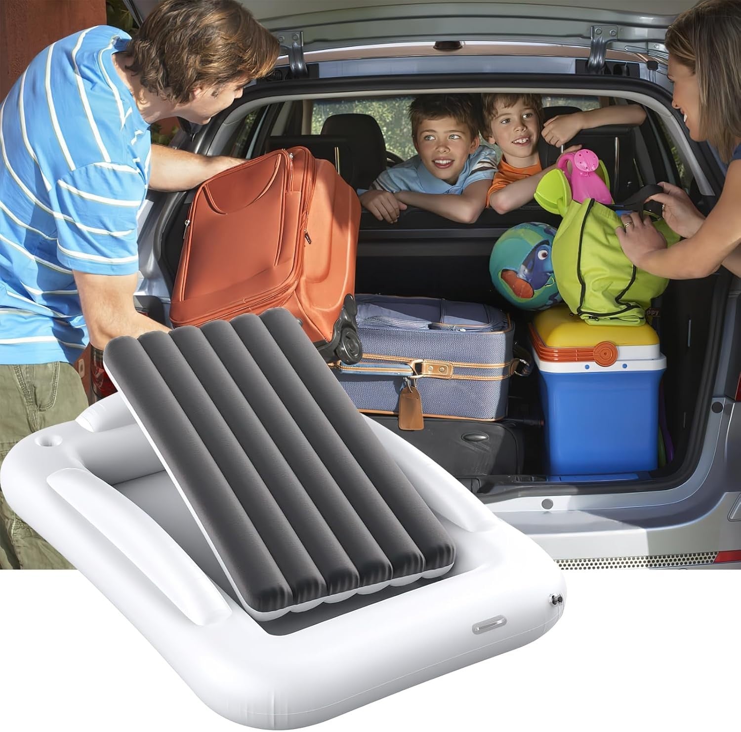 Inflatable Toddler Travel Bed w/ Safety Sides Electric Pump Portable