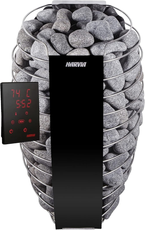 9kW WiFi Black Finnish Sauna Heater – Harvia Spirit SP90XW w/ Xenio Control
