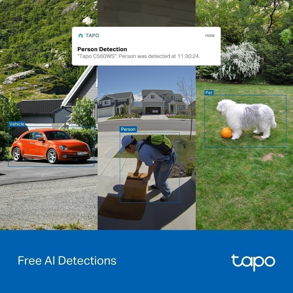 4K 8MP Security Camera Outdoor AI Facial Recognition WiFi 6 IP66