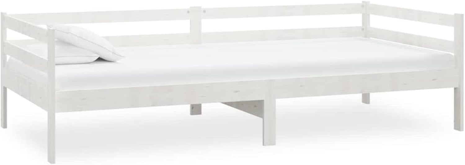White Pine Wood Daybed Frame 90x200cm – Sofa Bed for Guest Room or Lounge