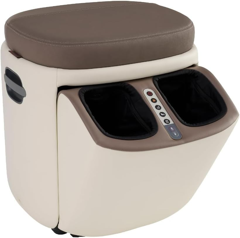 Luxury Ottoman Foot Massager with Heat & Air Compression Auto Programs