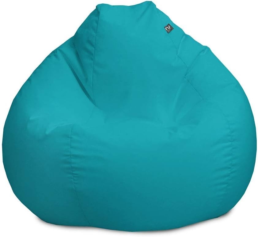 Outdoor Bean Bag Chair Adult XL – Waterproof Garden Seat, Turquoise 110x80cm