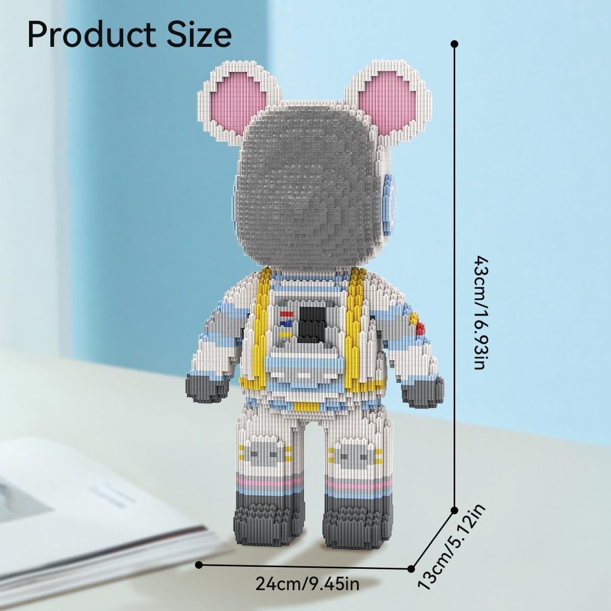 Astronaut Bear 5100PCS Micro Blocks Set Adult Gift Display Decor Toy