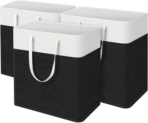100L Large Laundry Hamper with Handles Foldable Clothes Storage Basket Grey
