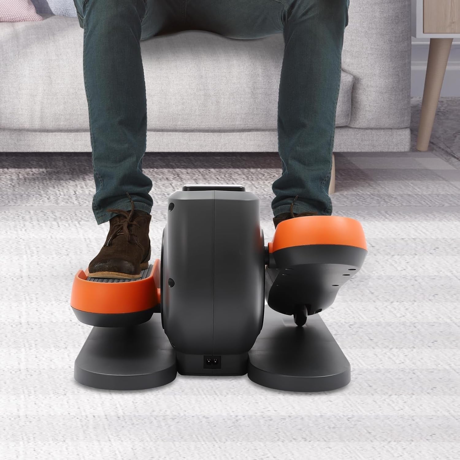 Under Desk Electric Elliptical Exerciser Quiet Remote LCD Seated Pedal