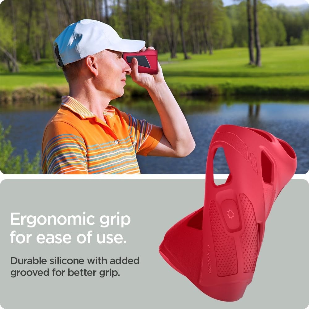 Golf Rangefinder Silicone Case Shockproof Protective Cover Carry Sleeve Red