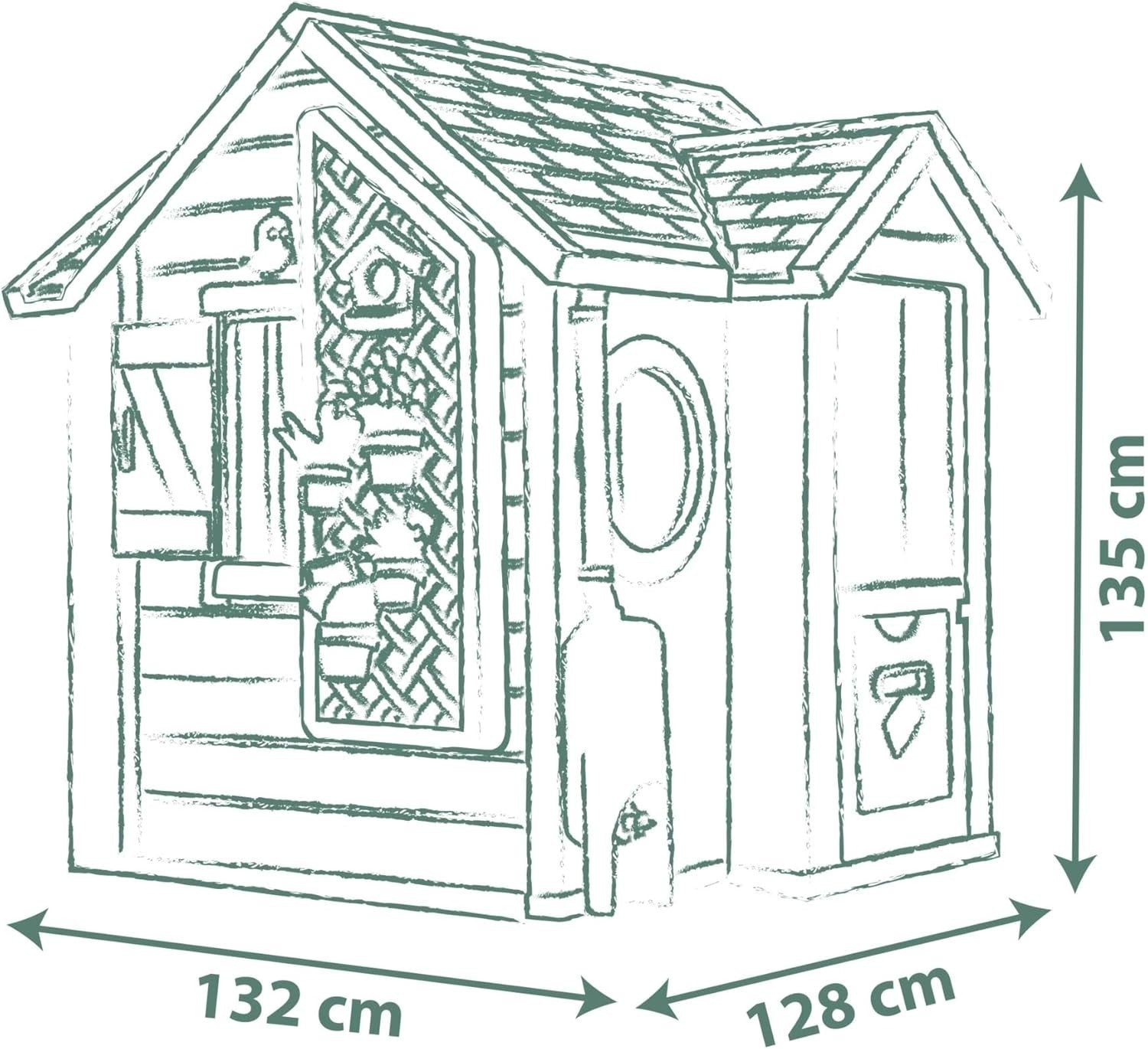 Kids Garden Playhouse with Accessories Indoor Outdoor Eco Play Age 2+