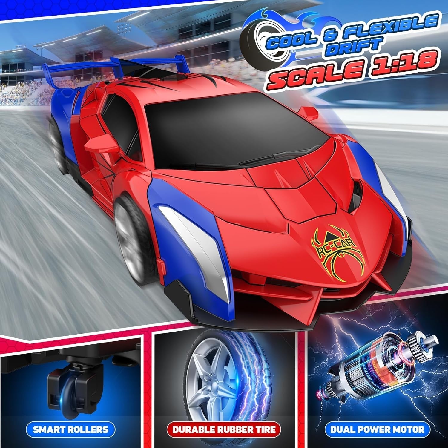 2-in-1 Transforming RC Car Robot Toy | 360° Rotation Remote Control Vehicle for