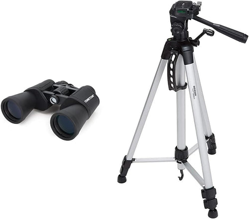 7x50 HD Porro Prism Binoculars with 60" Tripod for Stargazing & Outdoors