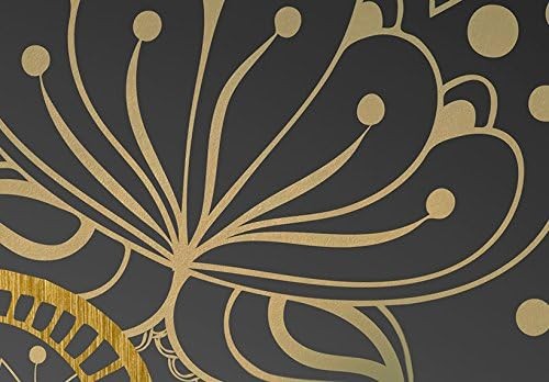 Elegant Gold Mandala Folding Room Divider 3-Panel Privacy Screen 135x172cm