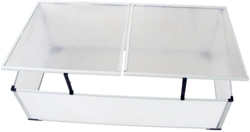 Cold Frame Mini Greenhouse 110x55x41cm | UV-Resistant Polycarbonate & Aluminium