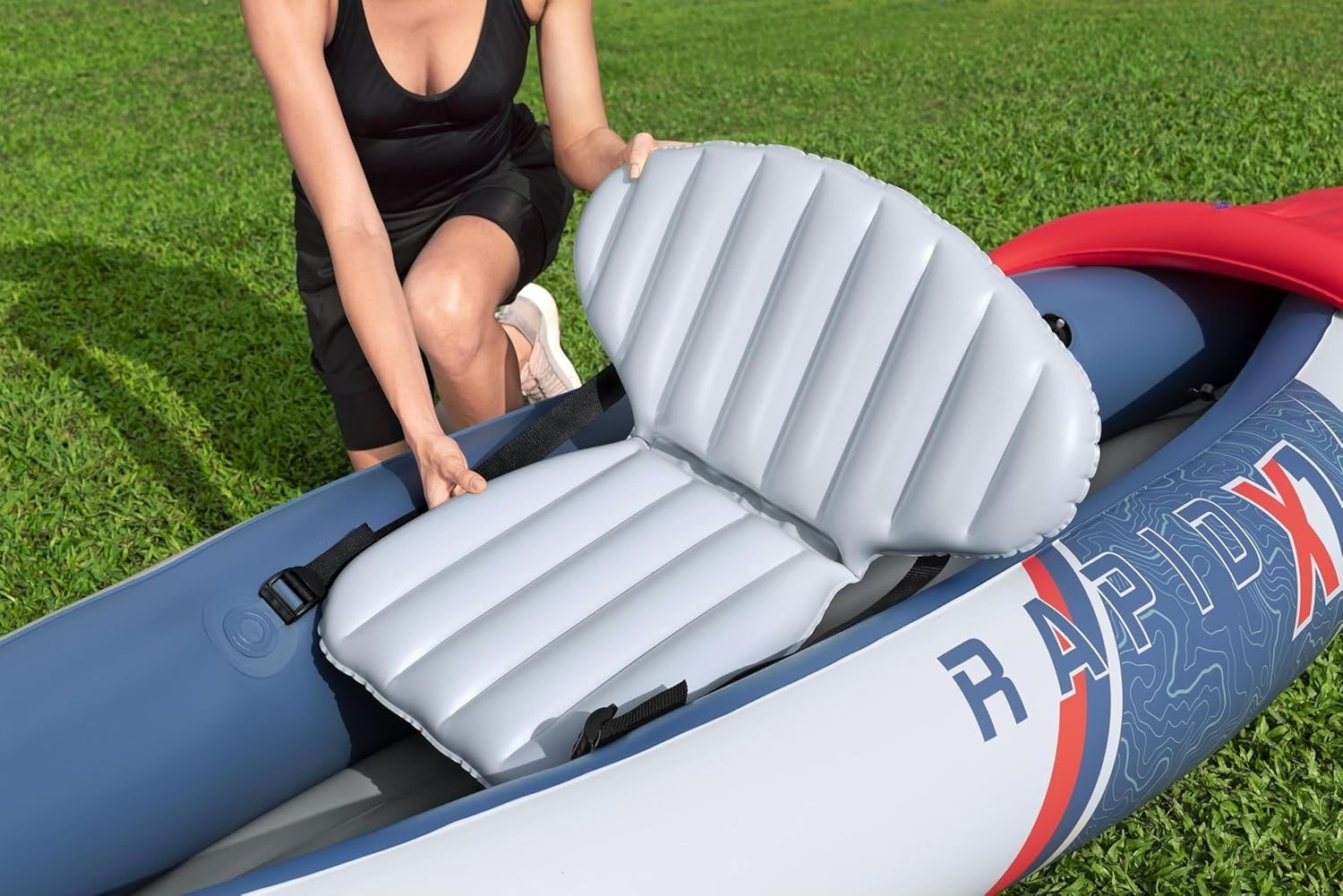 Inflatable Kayak Set w/ Oars Pump Carry Bag PVC River Lake Boat