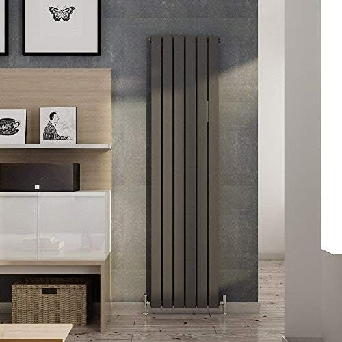 Designer Vertical Radiator 1800x452mm Anthracite Flat Panel Bathroom Heater