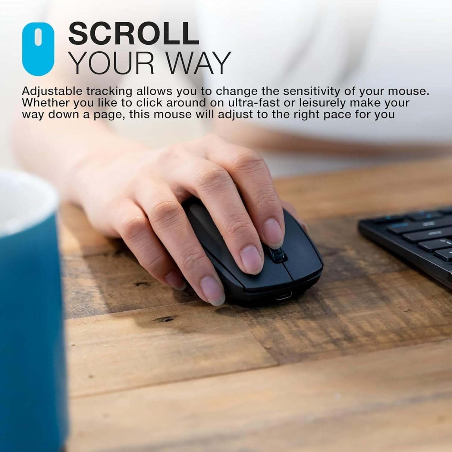 Rechargeable Bluetooth Mouse Silent Tri-Mode 2.4G USB Wireless
