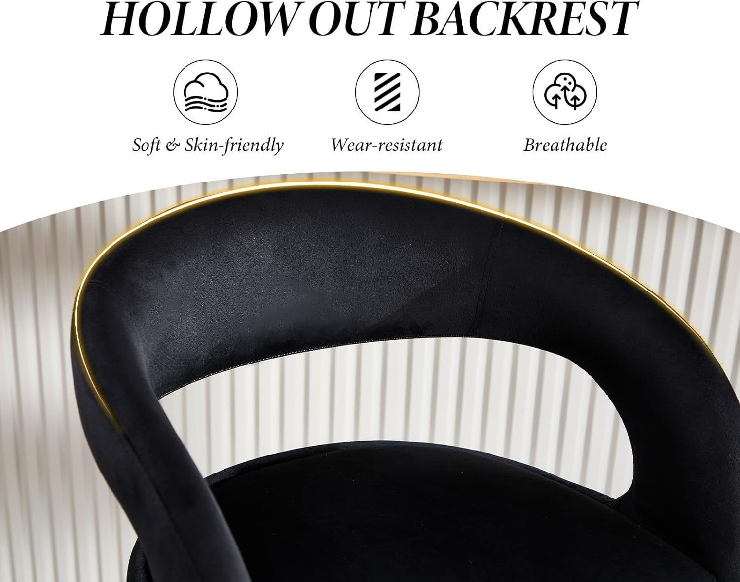 Adjustable Black Velvet Bar Stools Set of 2 Swivel Kitchen Counter