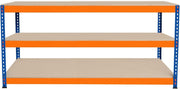 Heavy Duty 180cm Garage Workbench 3 Shelves Boltless Steel 300kg Capacity
