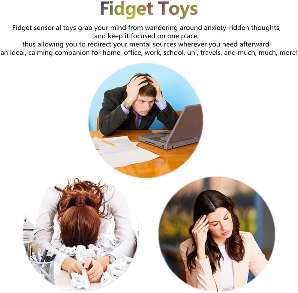 Metal Infinity Cube Fidget Toy Anxiety Stress Relief Finger Flip
