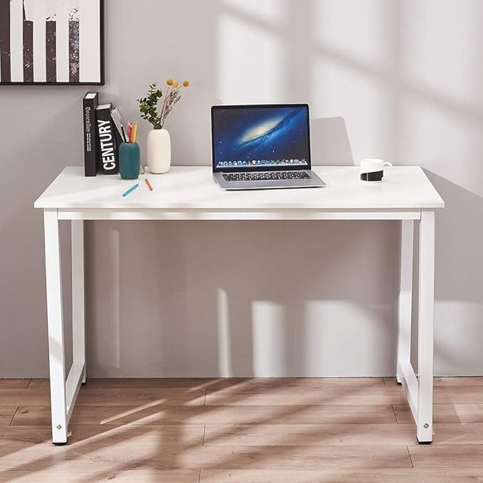 Large Computer Desk 120x60cm White Office Laptop Table Home Study