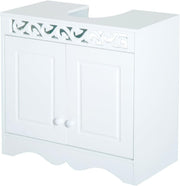 White Under Sink Bathroom Cabinet 2 Door Storage Cupboard Vanity Unit