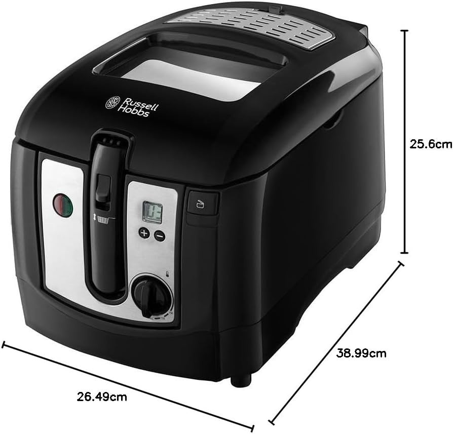 3L Deep Fat Fryer 2300W Digital Timer Adjustable Temp Viewing Window