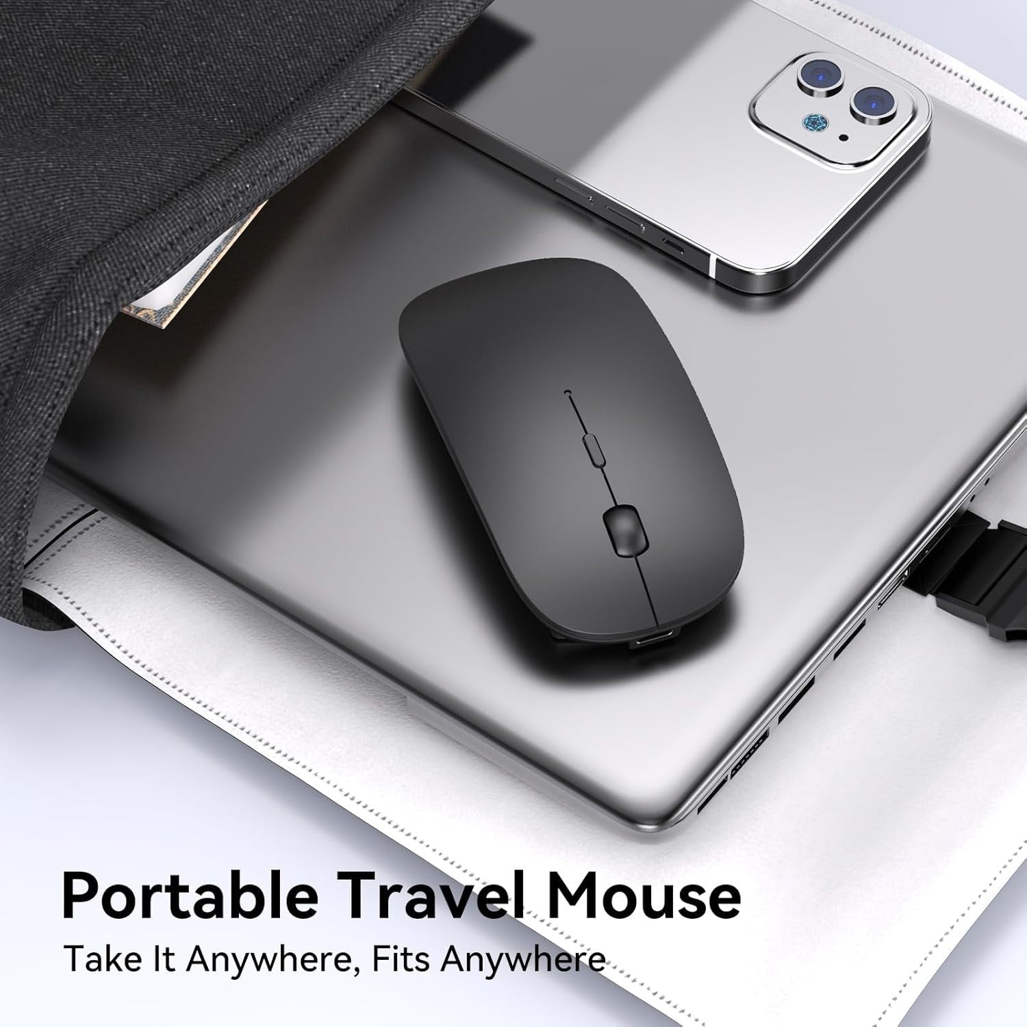 Rechargeable Wireless Mouse USB C USB A Silent Click Slim Laptop PC Mac