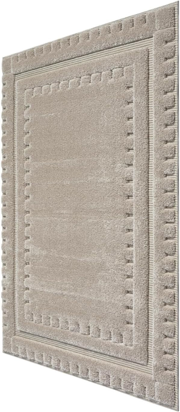Beige Large Area Rug 200x290cm Washable Non Slip Soft Indoor Living Room Carpet