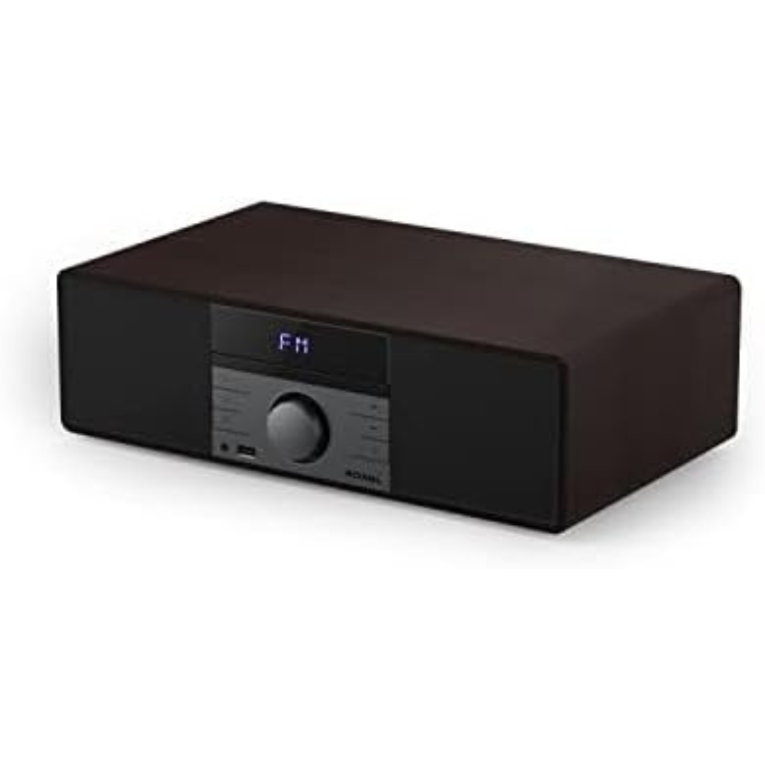 Compact Hi-Fi System CD Player DAB+ Bluetooth USB FM Radio Walnut