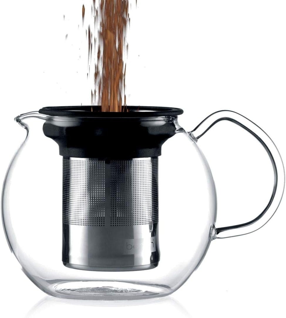 Tea Press Teapot 1.5L Glass Tea Maker French Press Loose Leaf Infuser
