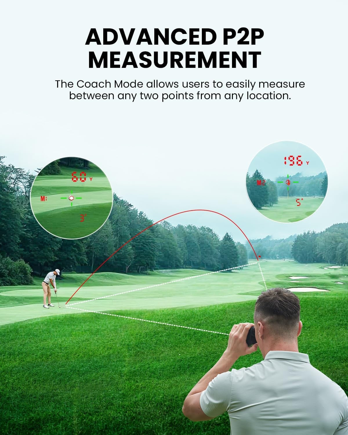 Golf Range Finder 1100 Yards Slope On Off Flag Lock Vibration Magnetic