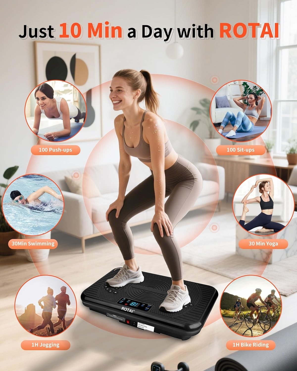 Shake Plate Vibration Exercise Machine Lymphatic Drainage 400lb