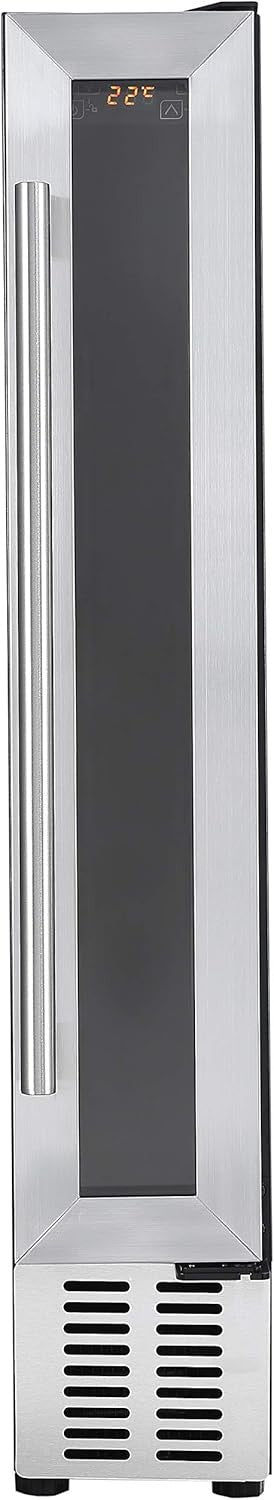 7 Bottle Slim Wine Cooler Under Counter Digital Touch Control Stainless Steel