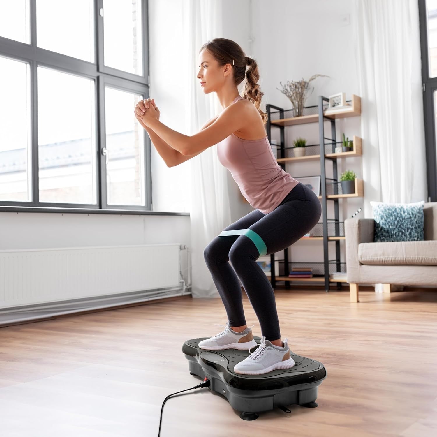 Compact Vibration Plate Fitness Trainer Full Body Workout 99 Speeds