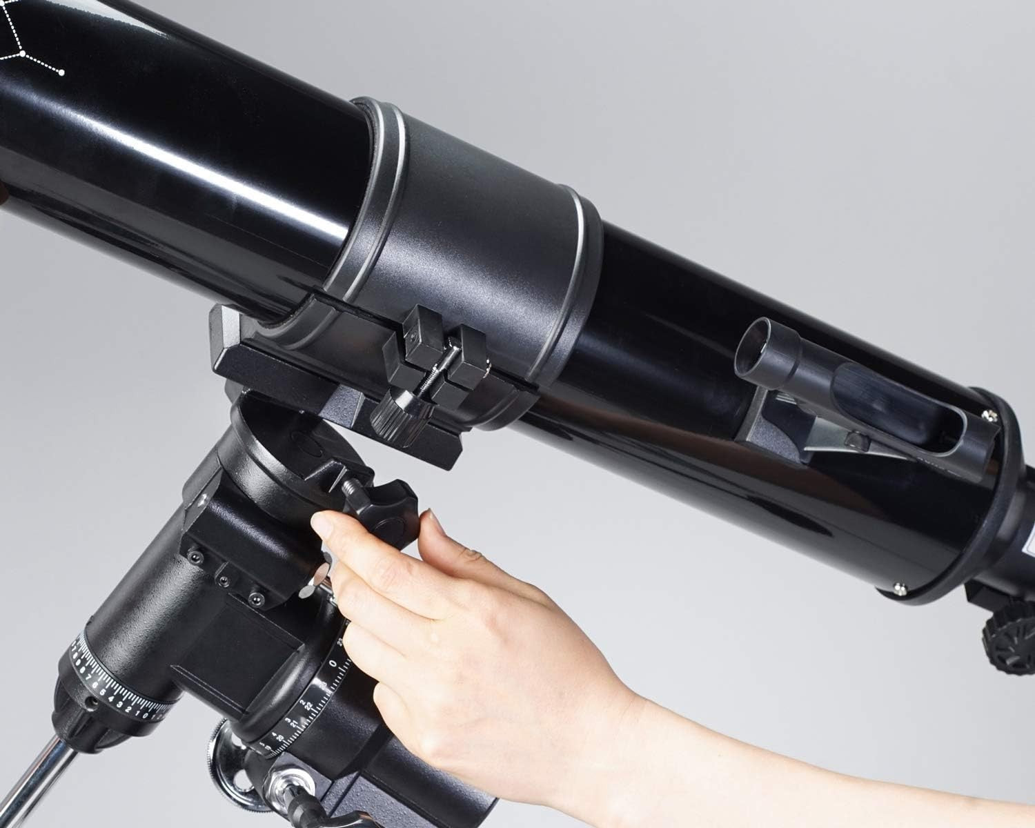 90/900 Refractor Telescope EQ3 with Mount Tripod Black Beginner Kit