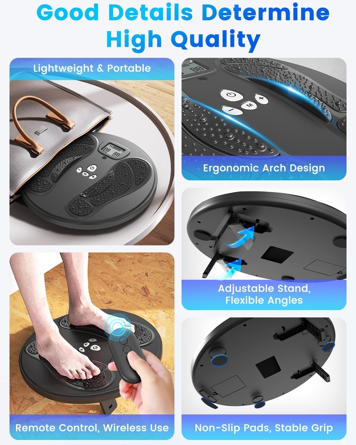 EMS Foot Massager for Neuropathy, Pain Relief, Circulation & Swollen Feet