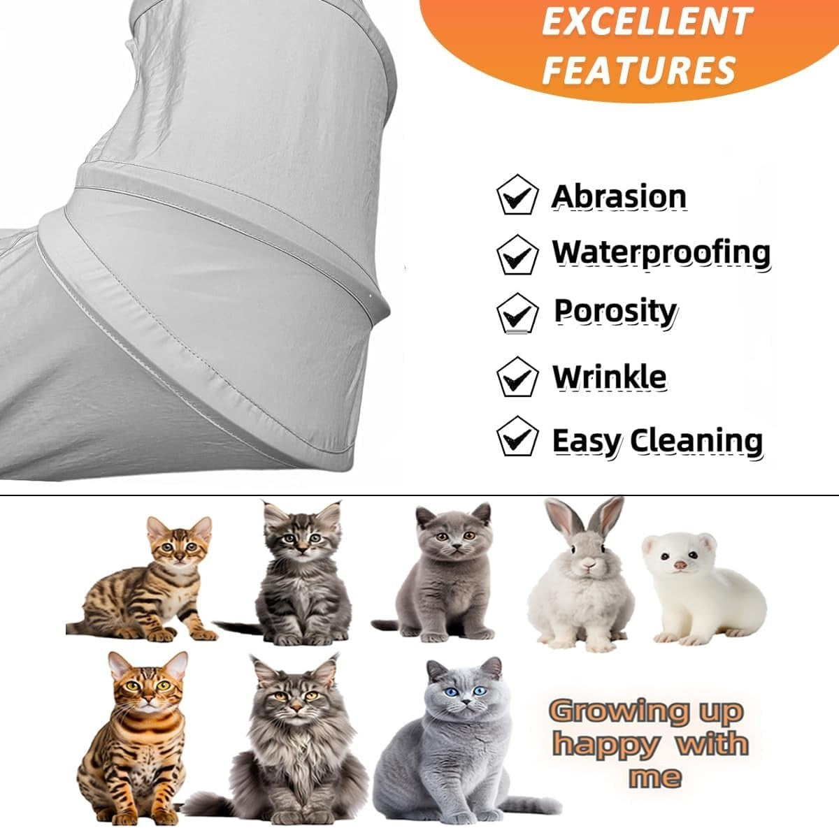Cat Donut Tunnel Bed 2 in 1 Play Tunnel w Washable Cushion Grey