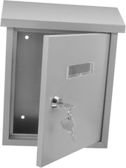 Wall Mounted Stainless Steel Mailbox Silver Retro Post Box Outdoor Waterproof