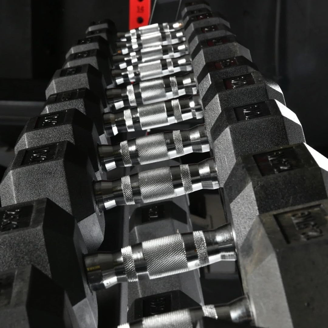70kg Dumbbell Pair 2x35kg Rubber Hex Weights Commercial Home Gym