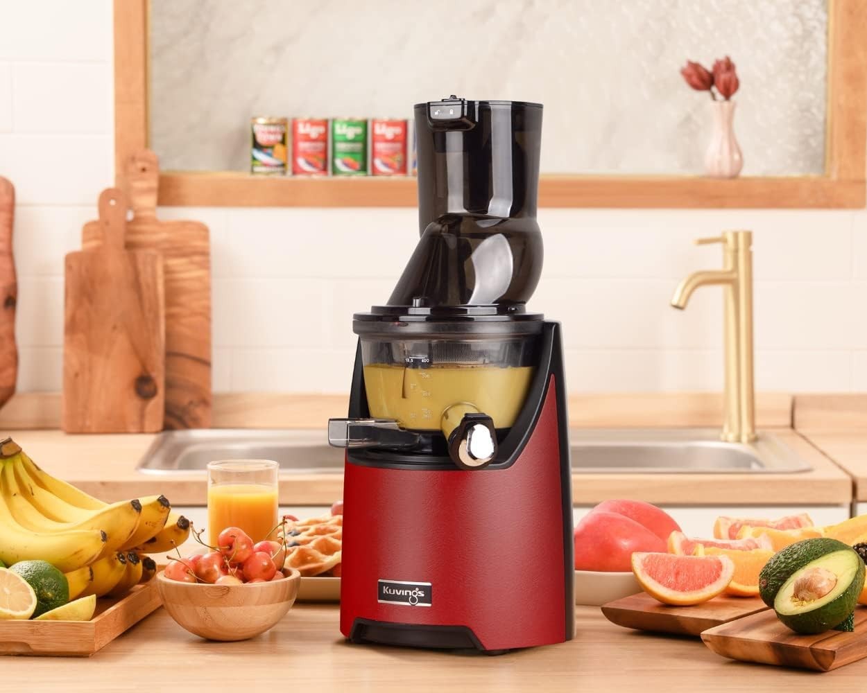Whole Slow Juicer Cold Press Masticating 82mm Feed Chute Quiet Motor