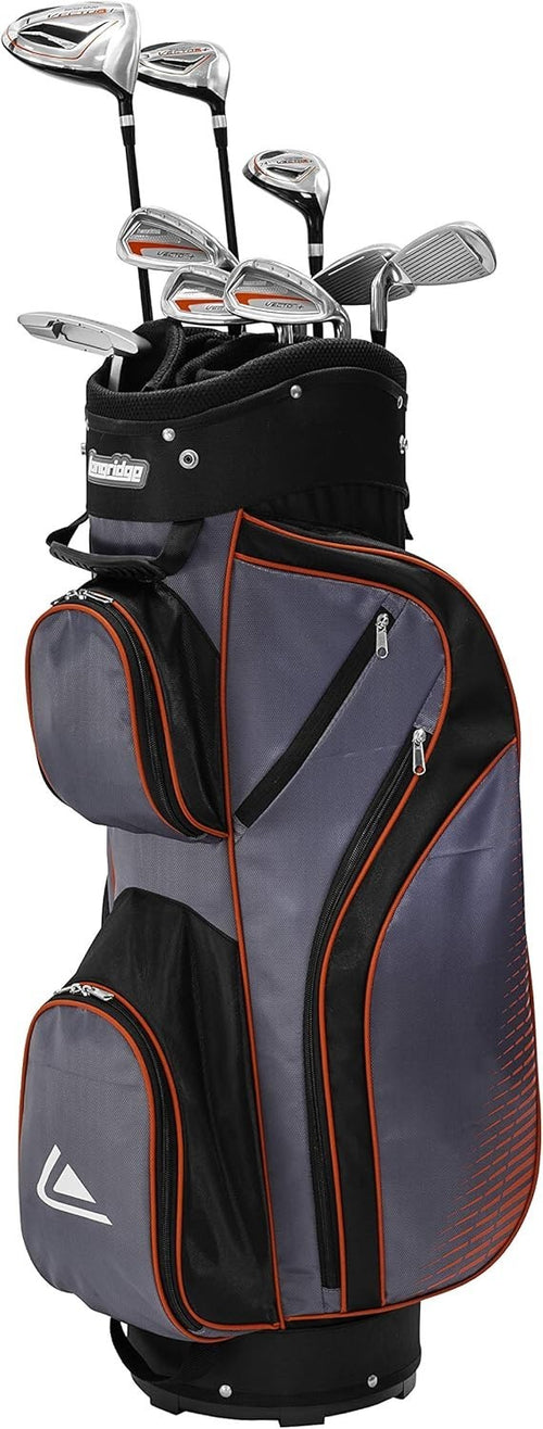 Mens Right Hand 12 Piece Golf Club Set 460cc Driver Hybrid Irons Cart Bag